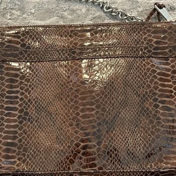 Rebecca Minkoff Brown Faux Snakeskin Crossbody Bag - Picture 10 of 13